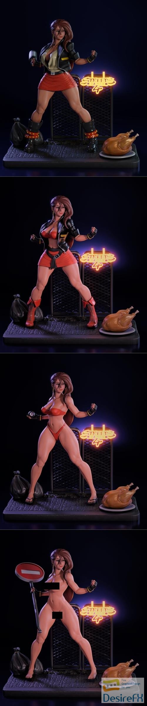 Blaze Streets of Rage 4 and NSFW Version – 3D Print