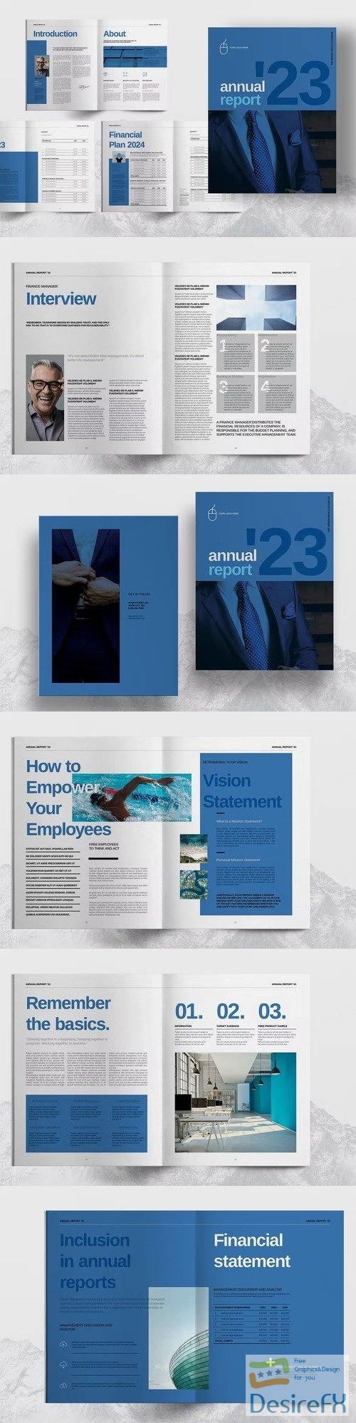 Blue Annual Report Template
