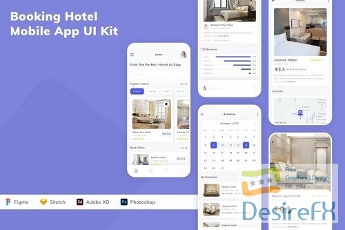 Booking Hotel Mobile App UI Kit