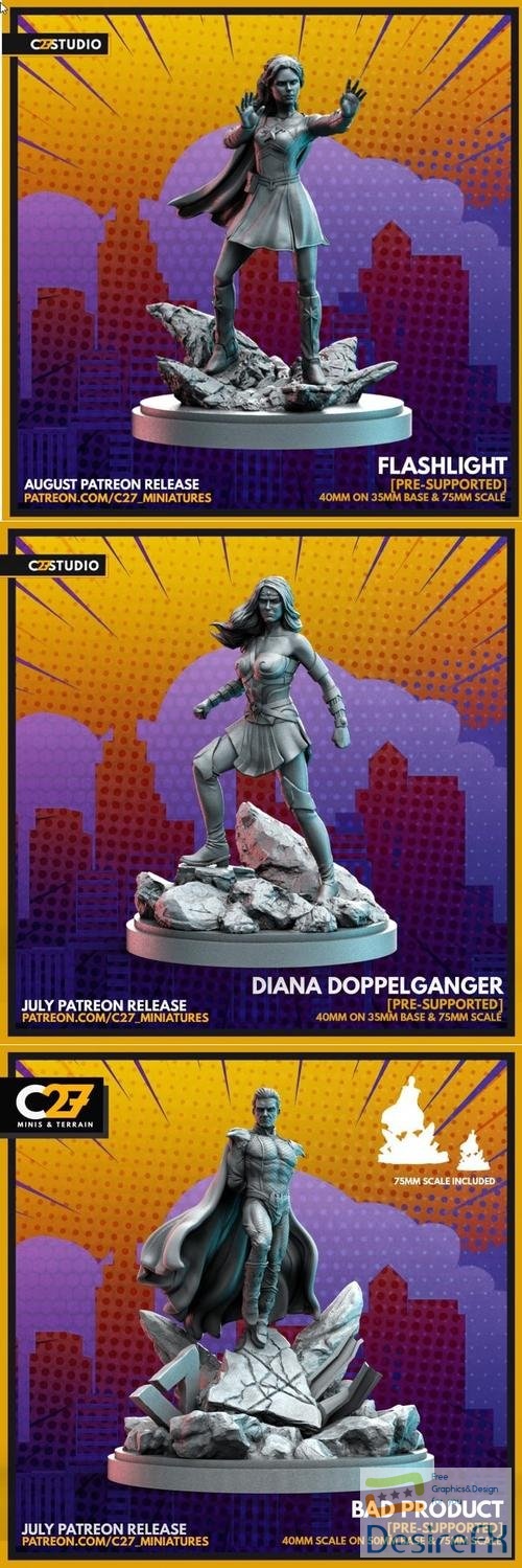 C27 Miniatures - Flashlight, Diana Doppelganger, Bad Product – 3D Print