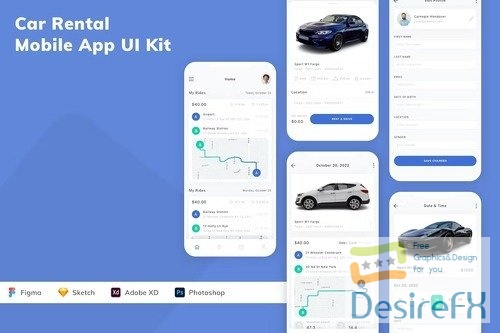 Car Rental Mobile App UI Kit