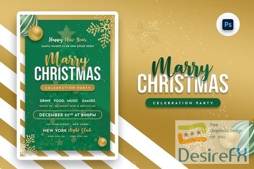 Christmas Party Flyer Design Template