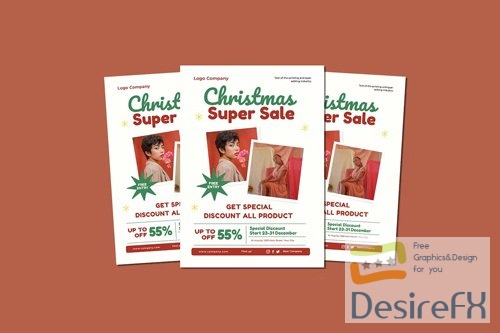 Christmas Super Sale Flyer PSD