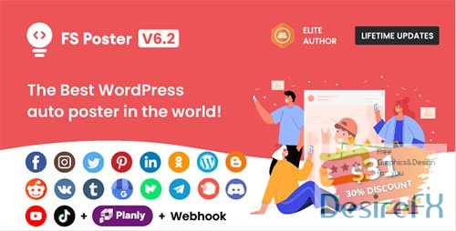 CodeCanyon - FS Poster v6.2.0 - WordPress Auto Poster & Scheduler - 22192139 - NULLED
