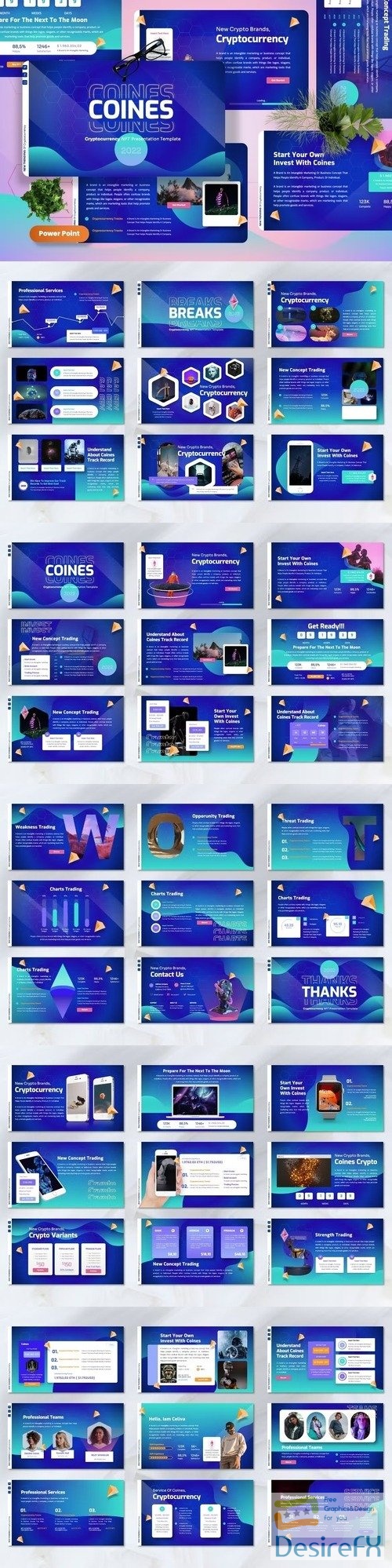 Coines - Cryptocurrency Powerpoint Templates