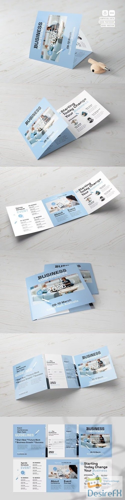 Conference Square Trifold Brochure