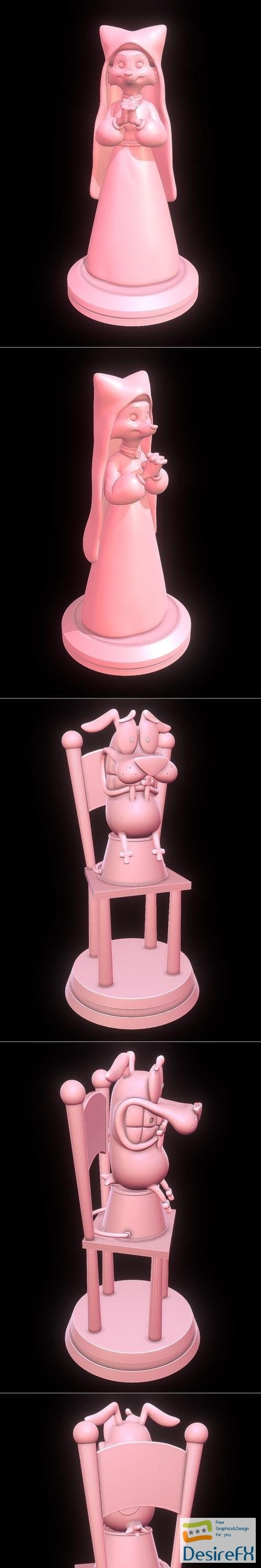 Courage the Cowardly Dog and Maid Marian - Robin Hood – 3D Print