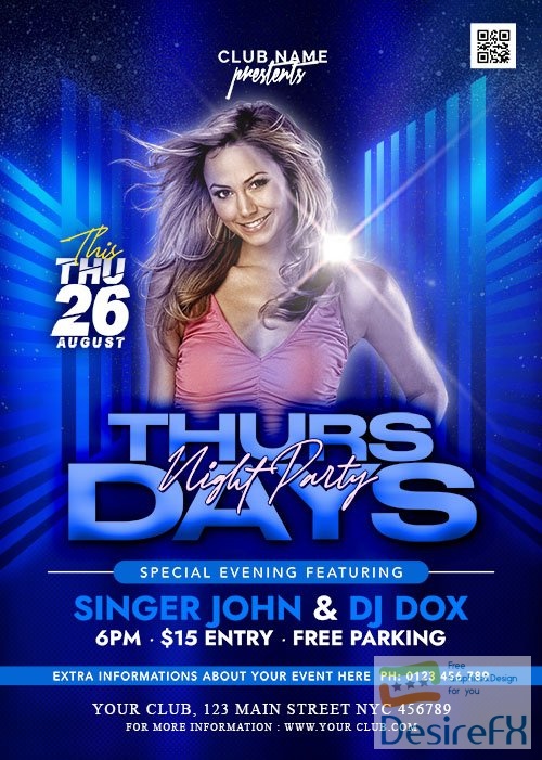 Creative Friday Music Party Flyer Design PSD