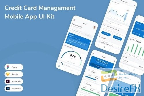 Credit Card Management Mobile App UI Kit