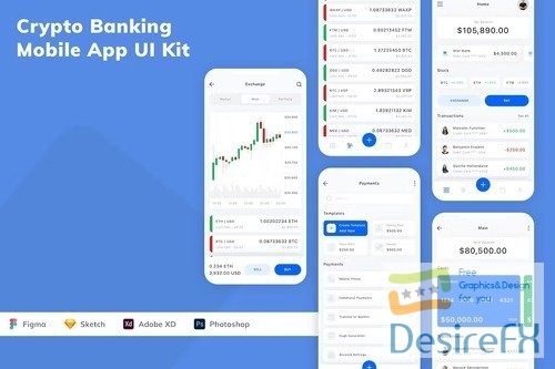 Crypto Banking Mobile App UI Kit