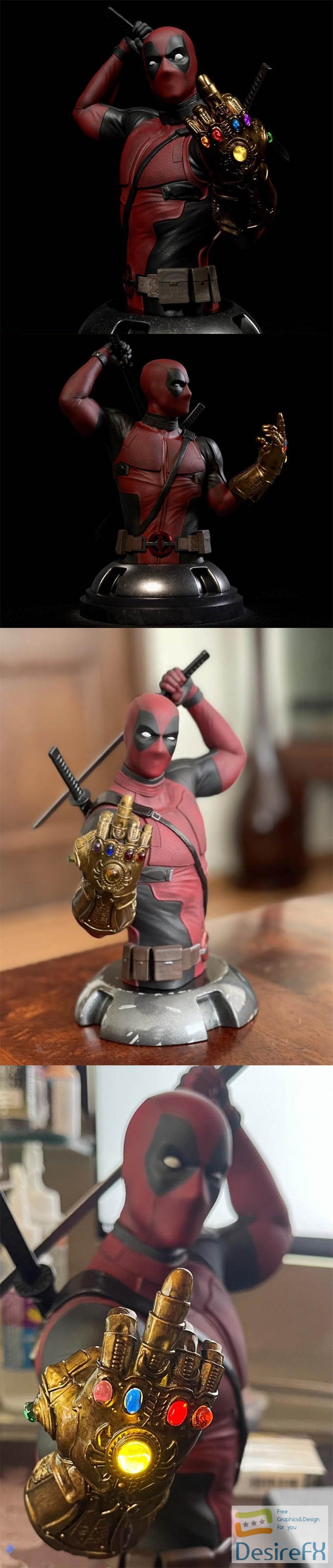 Deadpool Bust Marvel 3D Print