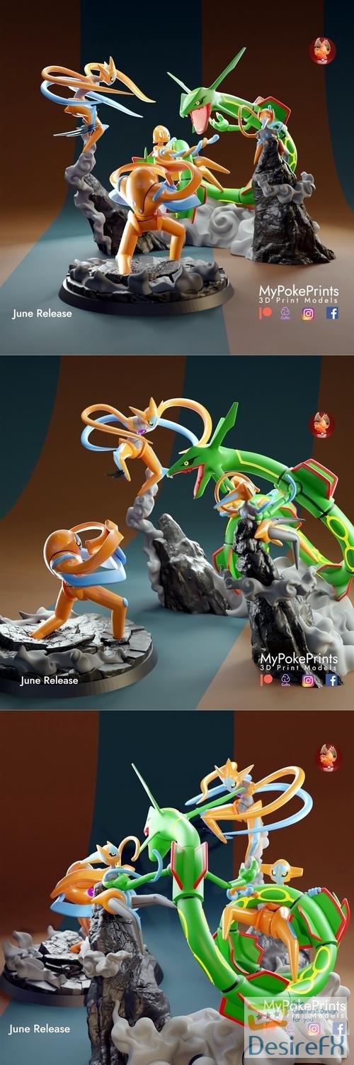 Deoxys Vs Rayquaza – 3D Print