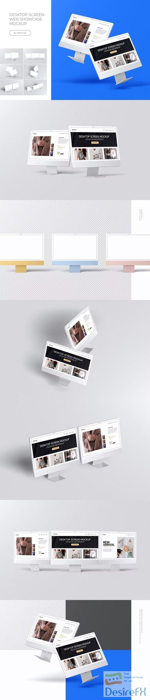 Desktop Screen & Web Showcase Mockup