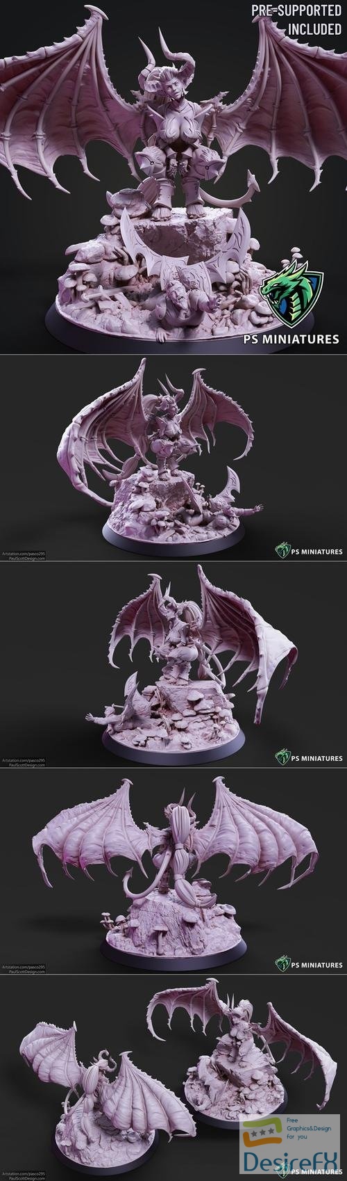 Drow Greater Demonic Valkyrie - Includes Pinup Variant – 3D Print