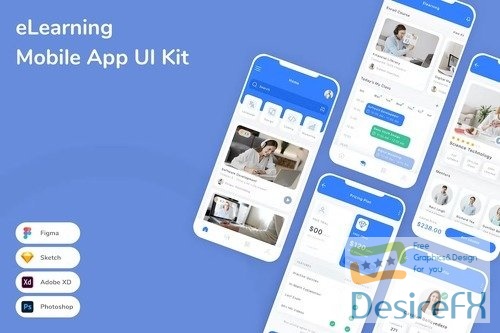 eLearning Mobile App UI Kit
