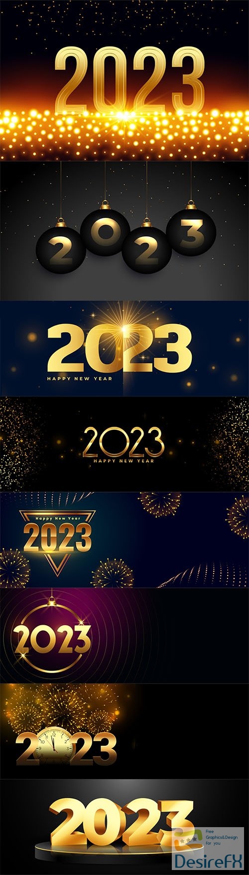 Elegant new year 2023 shiny background with light effect