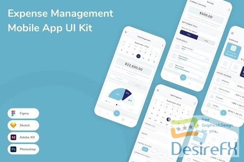 Expense Management Mobile App UI Kit