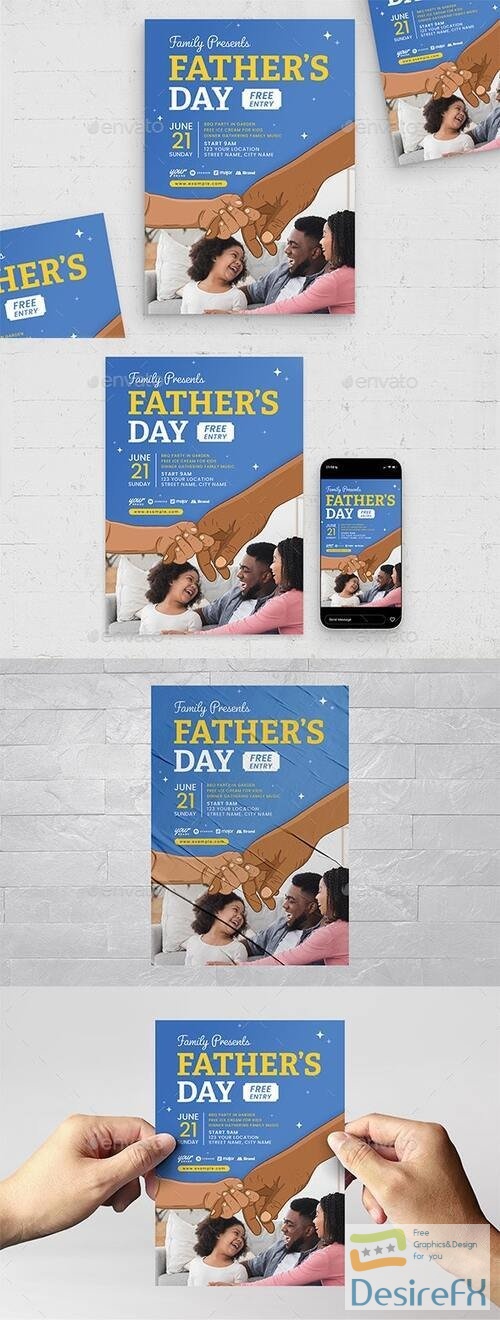 Father's Day Flyer Template 40532024