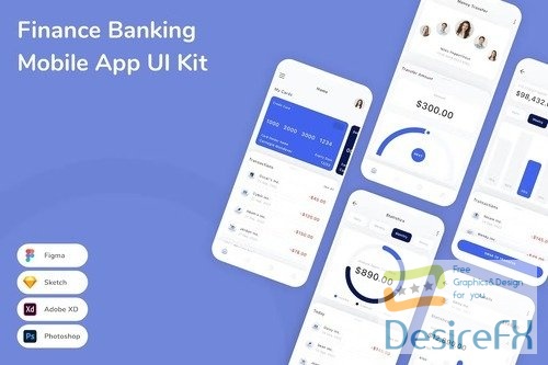 Finance Banking Mobile App UI Kit