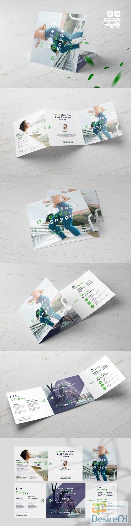 Fitness Square Trifold Brochure