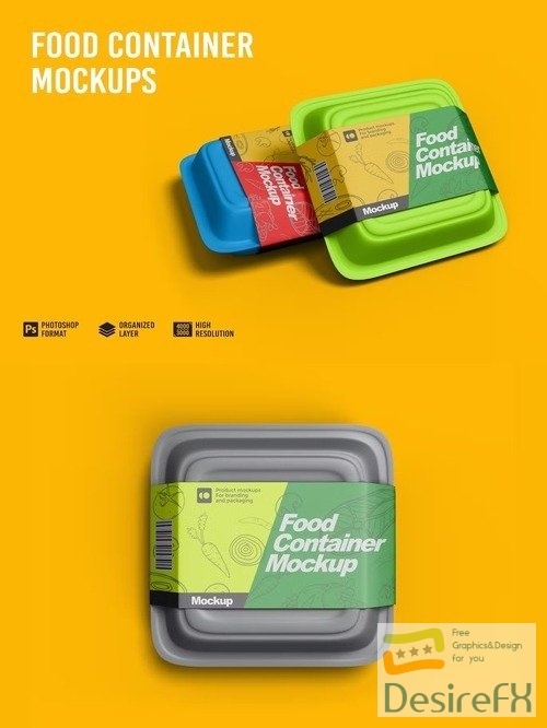 Food Container Mockup PSD