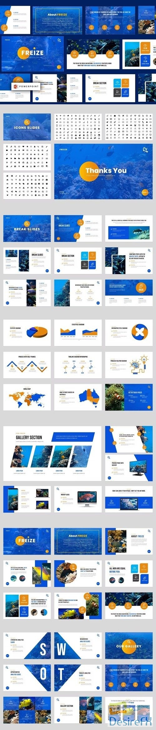Freize - Fishing Clubs Powerpoint Template