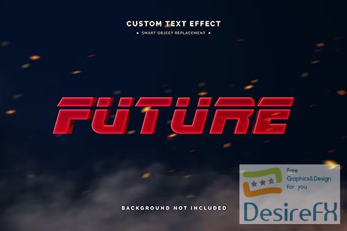 Futuristic 3D Text Effect Mockup