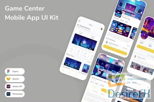 Game Center Mobile App UI Kit