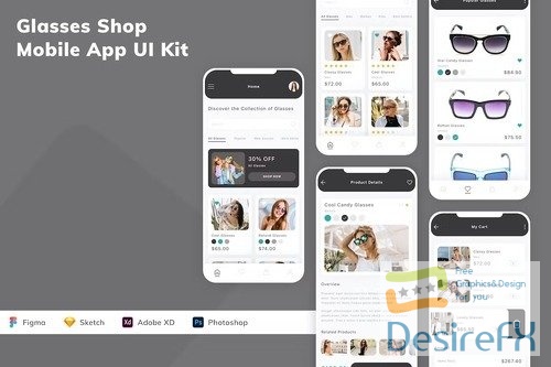 Glasses Shop Mobile App UI Kit