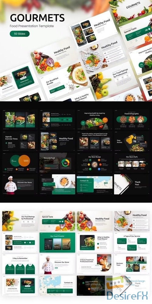 Gourmets Food PowerPoint Template