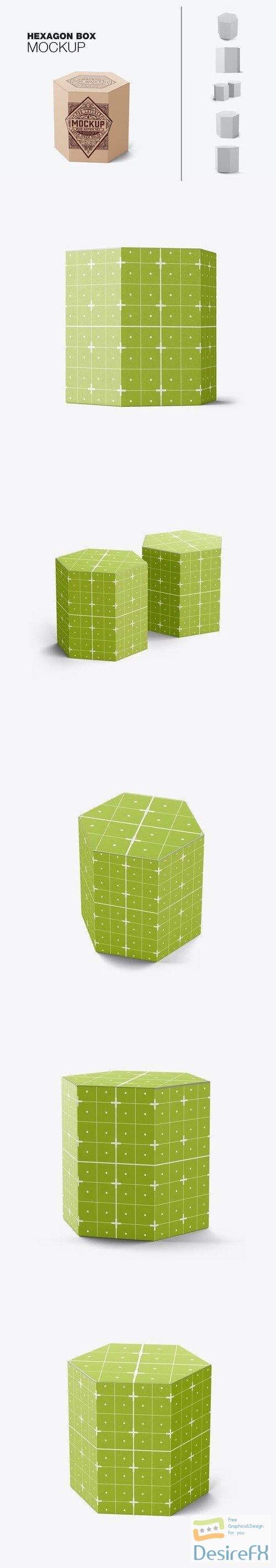 Hexagonal Box Mockup