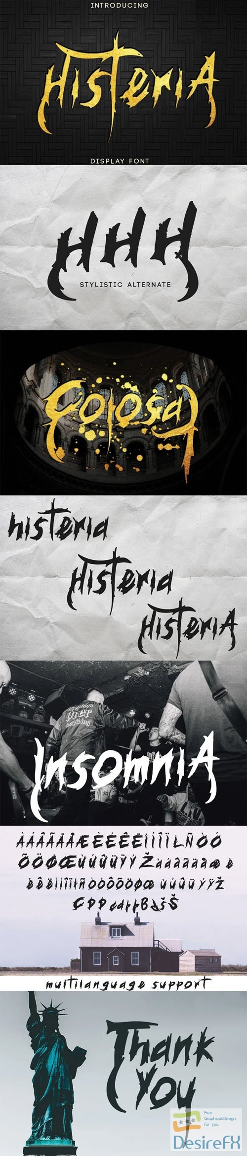 Hysteria - Stylish Display Typeface
