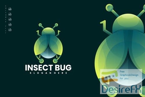 Insect Bug Design Logo PSD