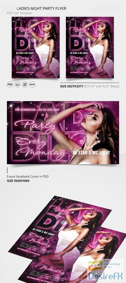 LADIES NIGHT FLYER TEMPLATE IN PSD