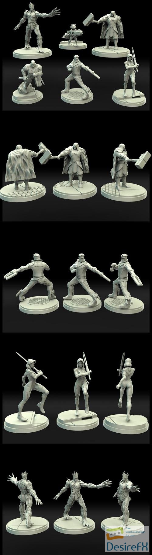 Legion Miniatures Pack 02 – 3D Print