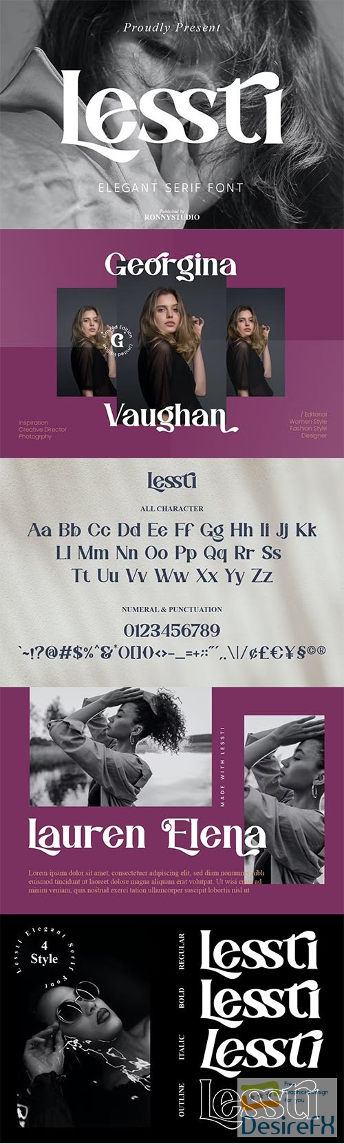 Lessti - Elegant Serif Fonts OTF