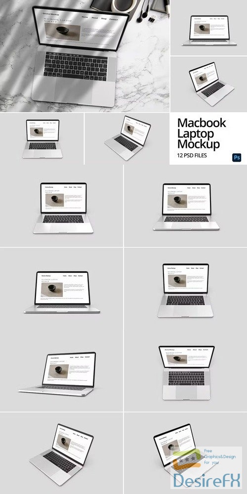 Macbook Laptop Mockup PSD