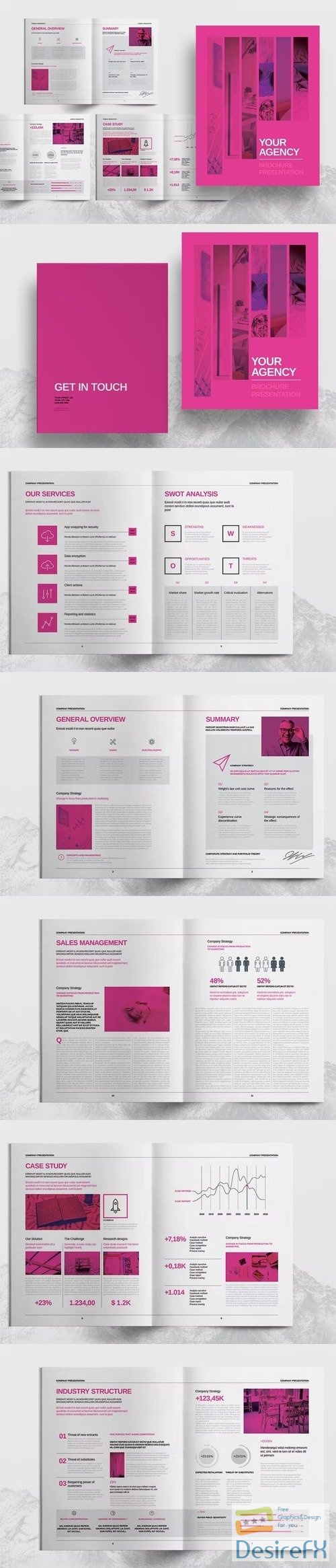 Magenta Brochure Presentation Template