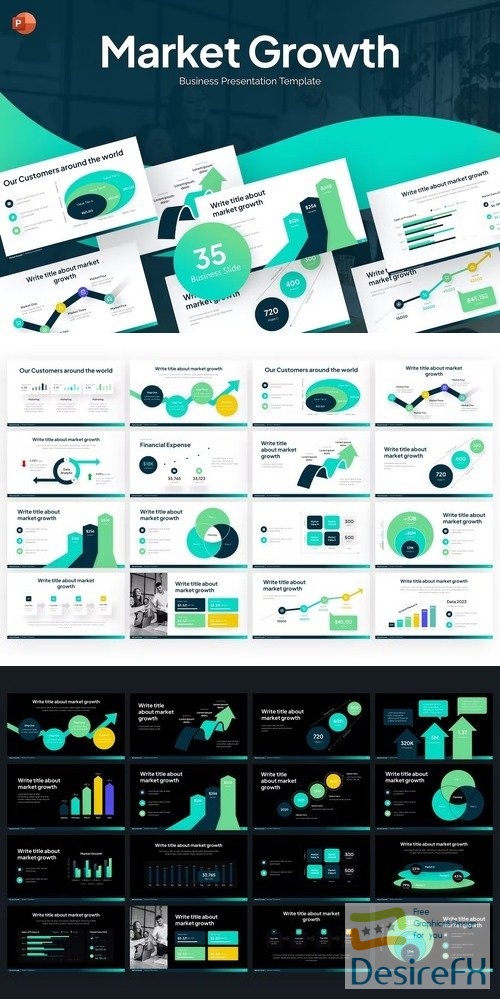 Market Growth Business PowerPoint Template