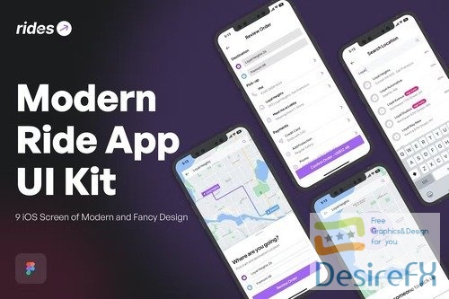 Modern Ride App UI Kit