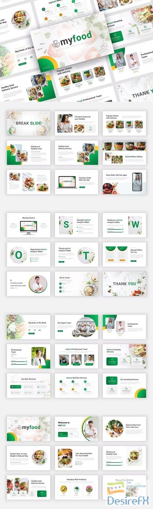 Myfood - Healthy Food PowerPoint Template