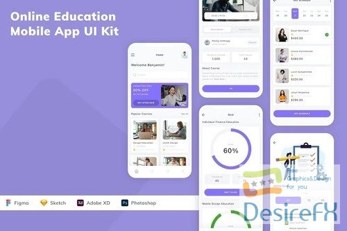 Online Education Mobile App UI Kit