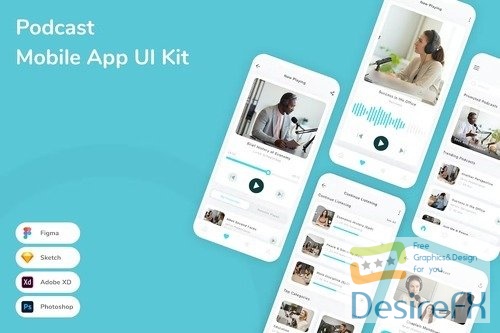 Podcast Mobile App UI Kit