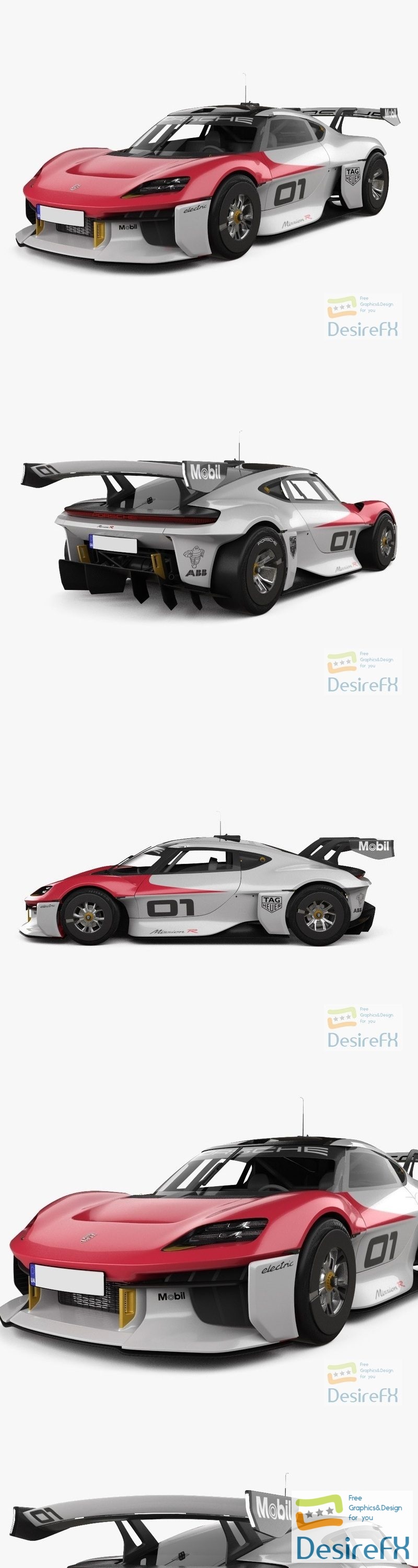 Porsche Mission R 2021 3D Model