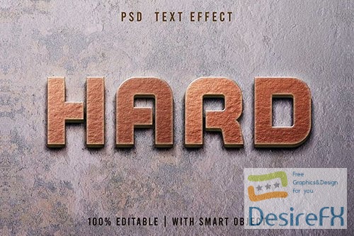 PSD 3D Gold Text Editable