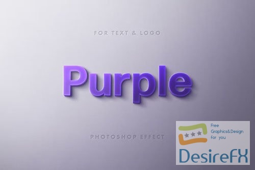 Purple Typography Logo and Text Effect