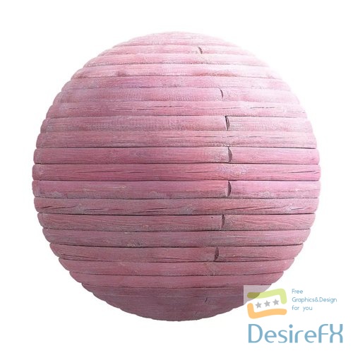 Red Painted Wooden Planks PBR Texture