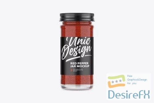 Red Pepper Jar Mockup PSD