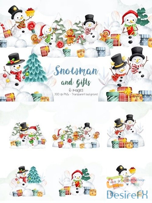 Snowman and Gifts