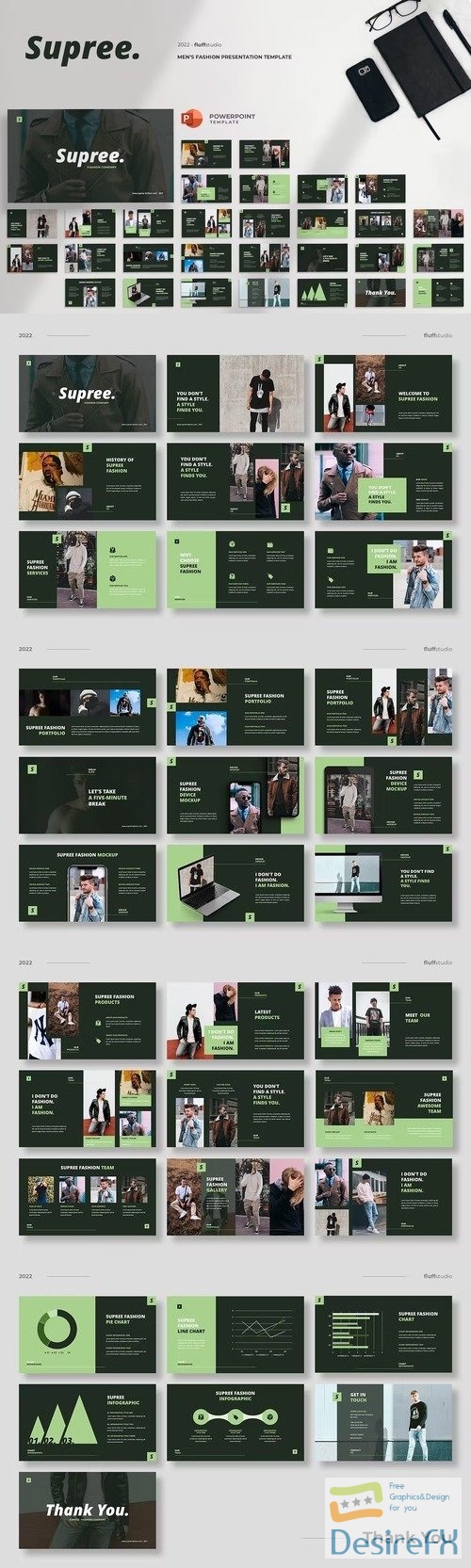 Supree - Men's Fashion Powerpoint Template BYRLHCJ